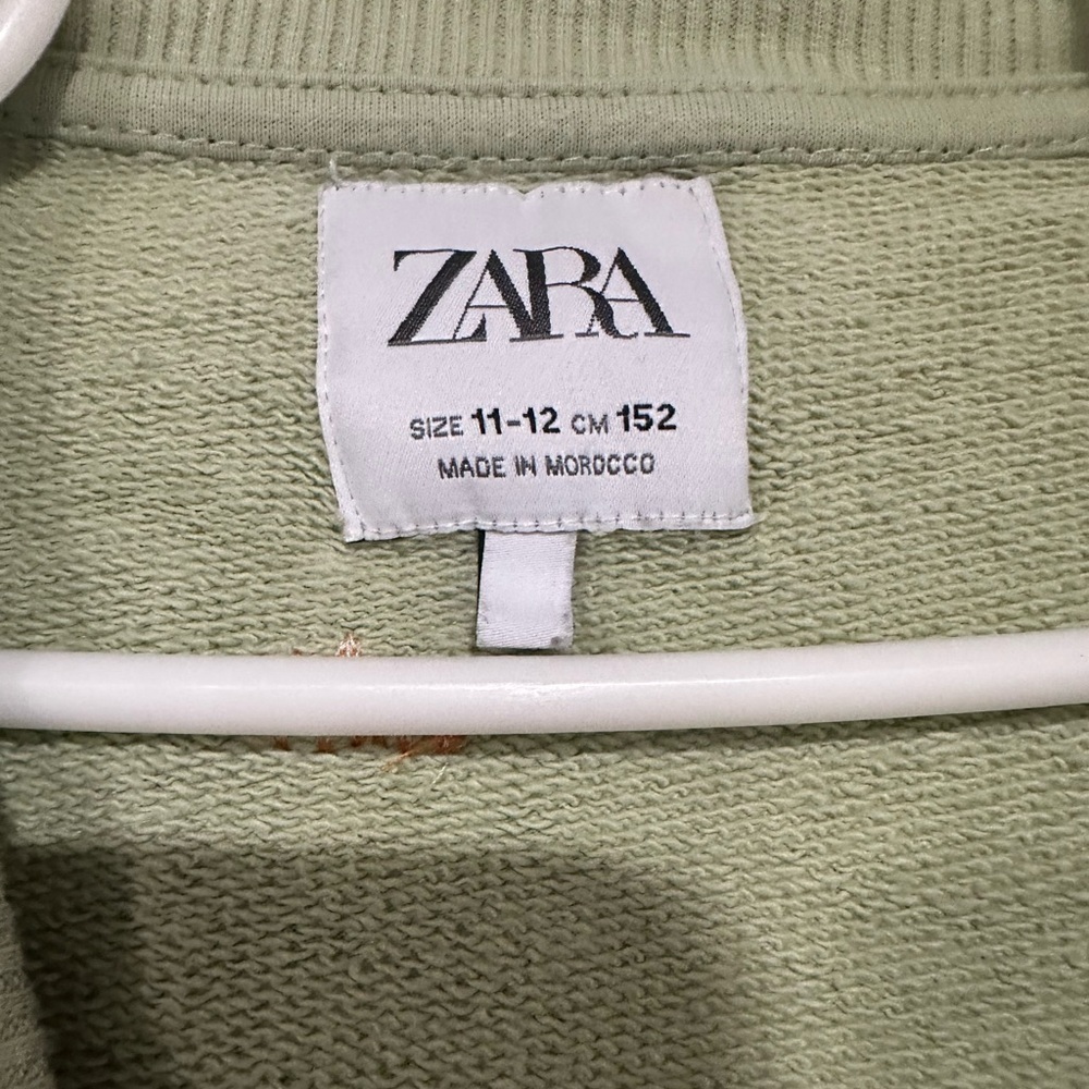 Zara Kids Oversized Sweatshirt Uptown NY Patch Green Sz 11-12 - Picture 6 of 6